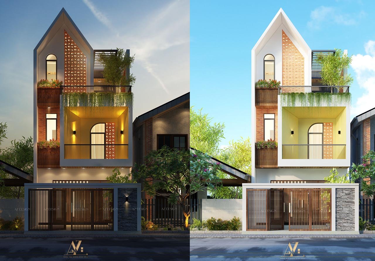 Thiết kế nhà phố 3 tầng đẹp hiện đại tại Ứng Hòa Hà Nội