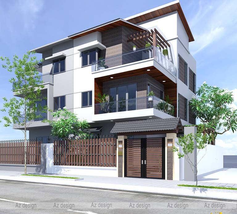 Thiết kế Biệt Thự Liền kề 3 Tầng nhà anh Hùng - Sài Đồng