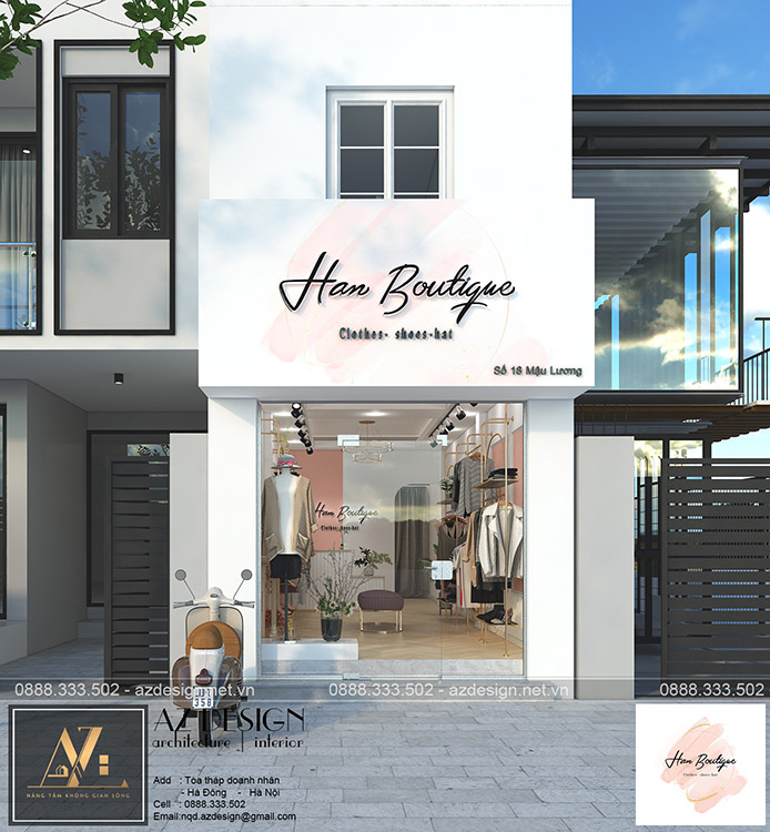 Thiết Kế Shop Đồ Nữ Han Boutique Ấn Tượng Nổi Bật