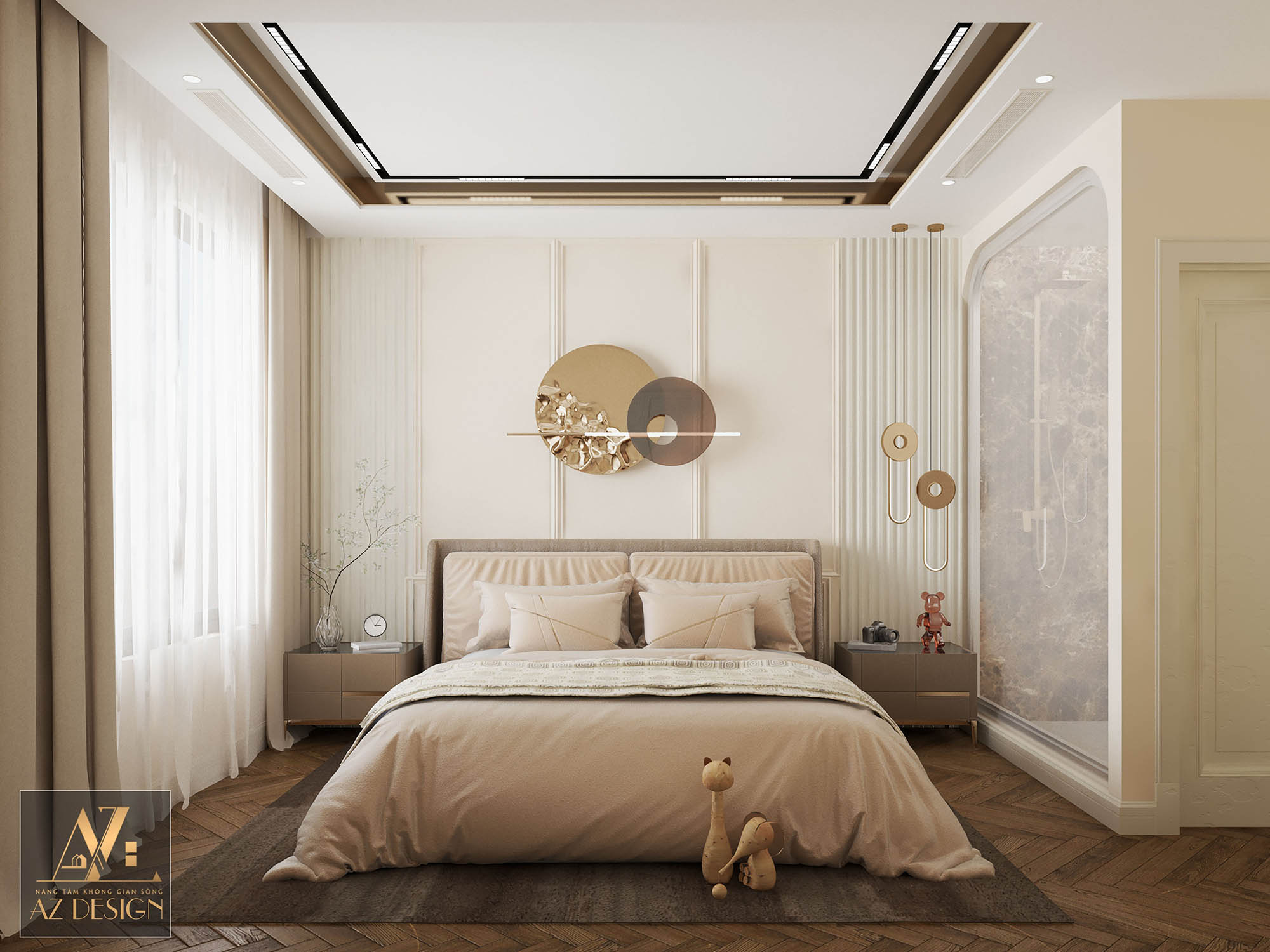 Mẫu thiết kế nội thất Phòng ngủ căn hộ - KĐT Việt Hưng, Long Biên
